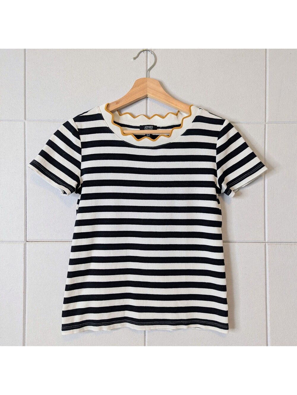 Jones New York striped cotton t-shirt
